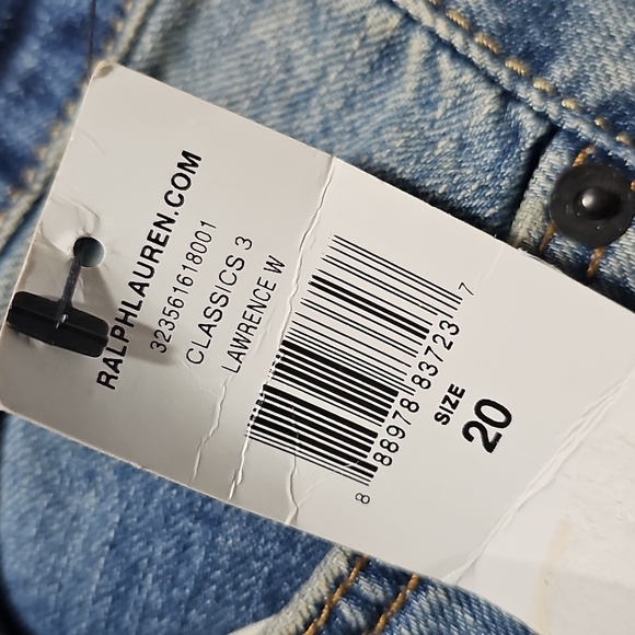 Polo Ralph Lauren Lawrence Slim Jeans Size 20 NWT - Picture 6 of 7